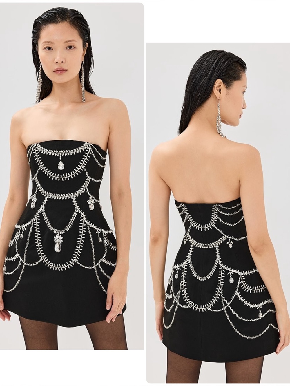 SIMKHAI Arta Embellished Crêpe Corset Dress
